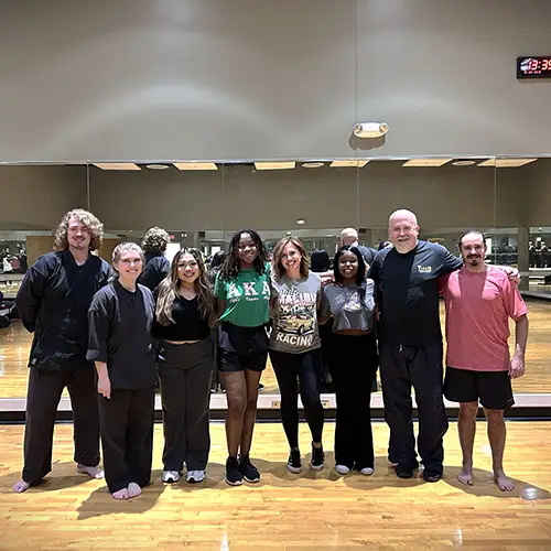 group at self defense class