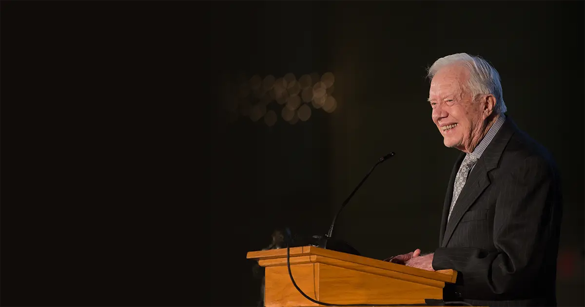 Jimmy Carter at podium