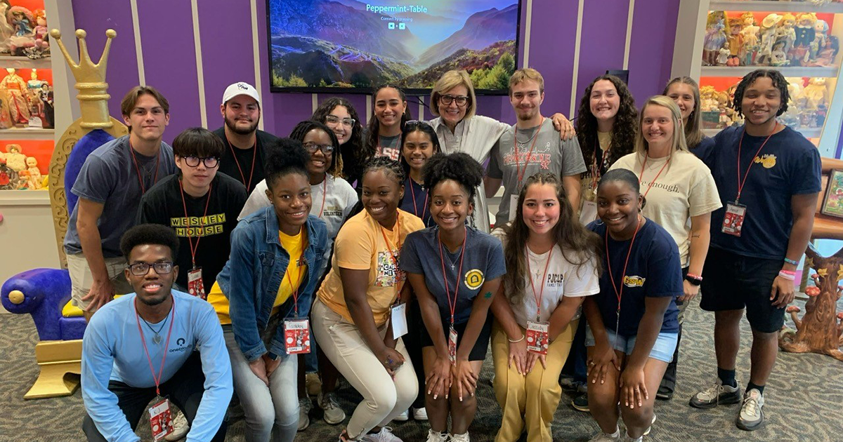 Students with President and CEO of GKTW- Pamela Landwirth